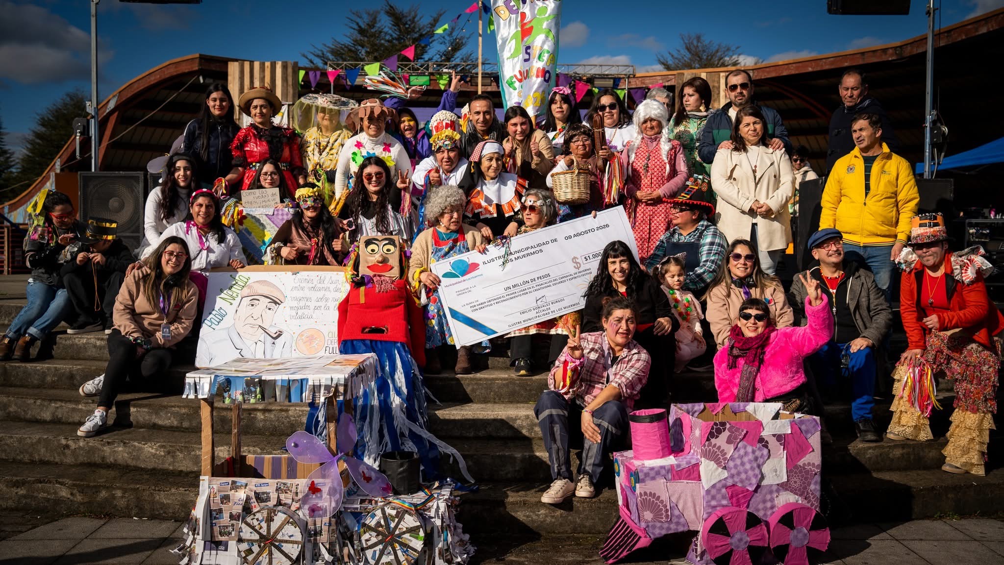 Los Muermos cerró la segunda Ecoescuela de Carnaval Sustentable con una gran celebración comunitaria